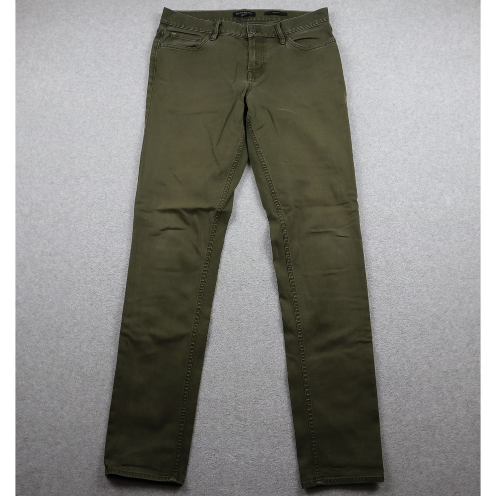 Banana Republic Pants Mens 32x36 Traveler Skinny Fit Olive Green Stretch Chino